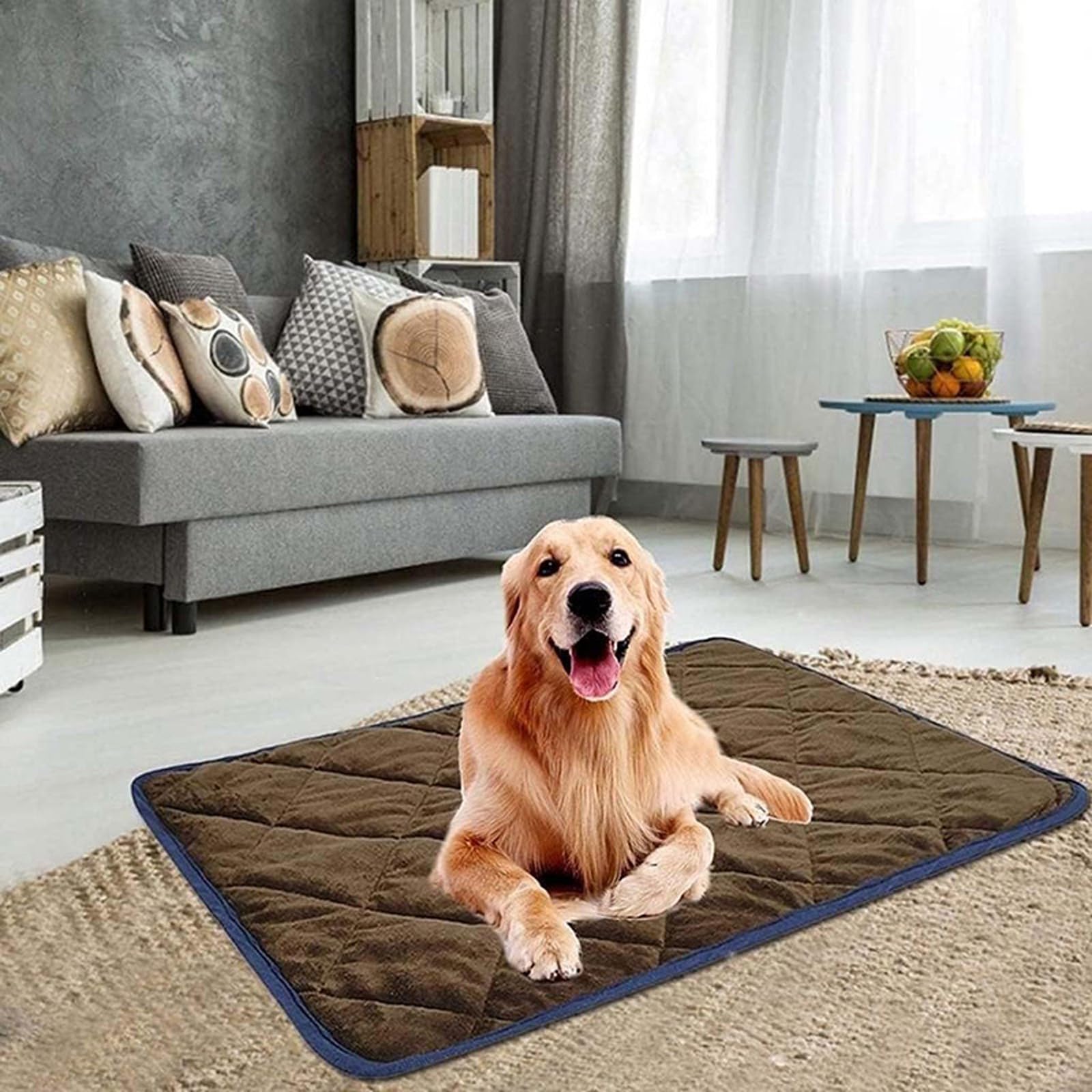 Alfombrilla Autocalentable para Gatos, Manta Antideslizante para Mascotas, Lavable y Autocalentable, Casitas o Transportines para GatosGrey,XL