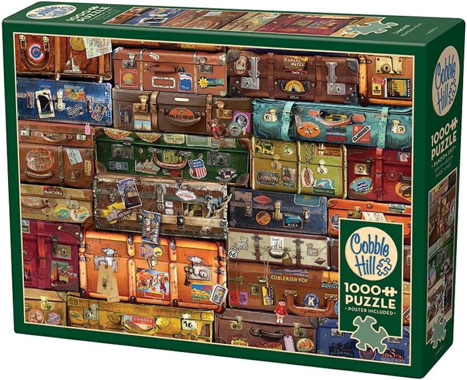 Cobble Hill 1000 Piece Puzzle - Luggage - Sample Poster Included