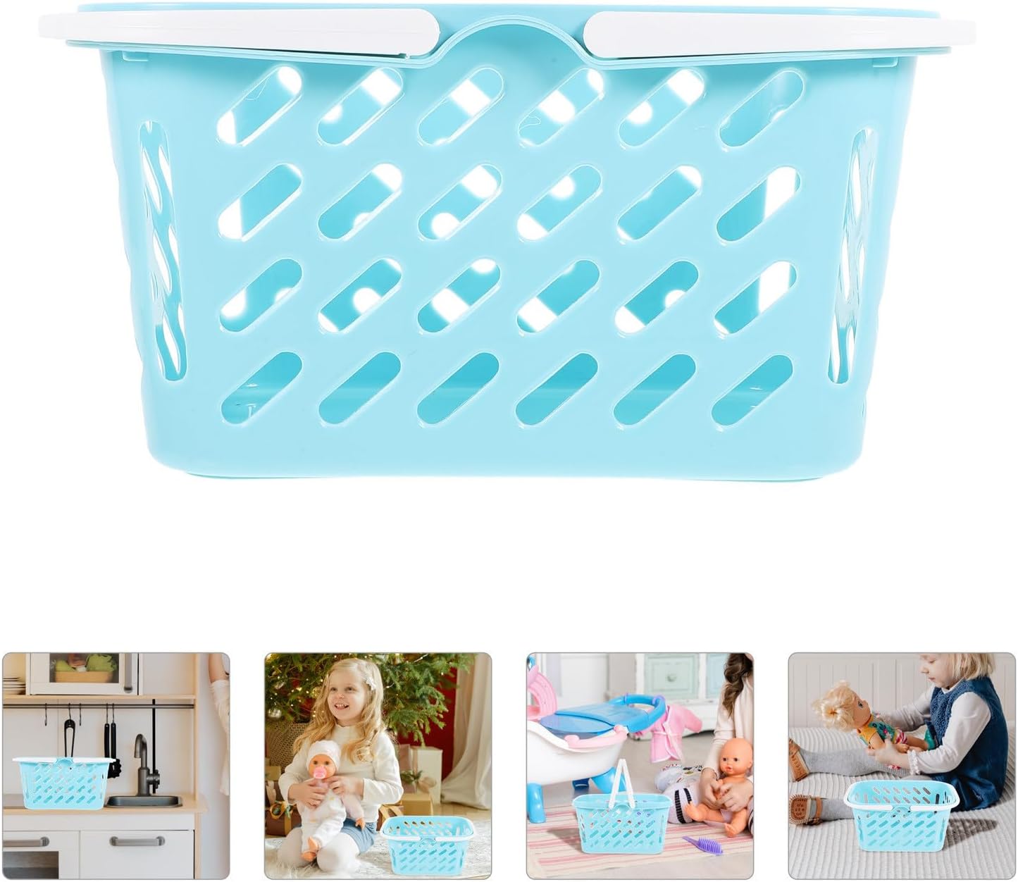 Mini Shopping Basket with Flip-up Handles, Plastic ABS Ventilated Storage