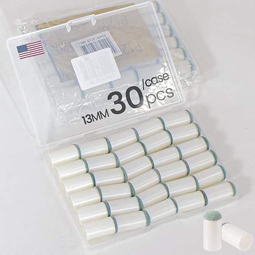 Miniatura 8 de SOLROS - Puntas para taco de billar - Puntas para palos de billar, kit de accesorios de repuesto con caja de almacenamiento, cabeza de taco de cuero