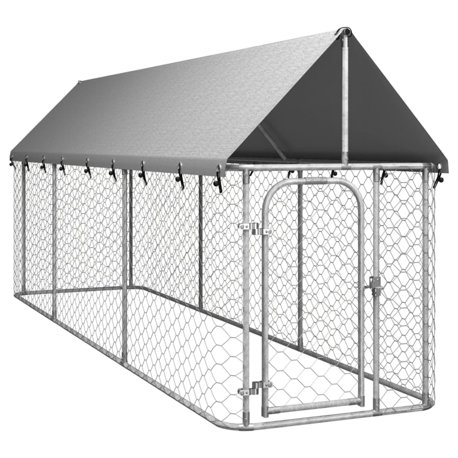 Perrera de Exterior con Techo, Jaula Gatos, Jaula para Perros, Casa De Perros Exterior, Perrera Exterior Perros, Jaula Perros, 400x100x150 cm