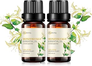 2-Pack Honeysuckle Essential Oil - 100% Pure Organic Natural Plant (Lonicera Japonica) Honeysuckle Oil for Diffuser, Aromatherapy, Spa, Massage, Yoga, Perfume, Body - 2x10ML