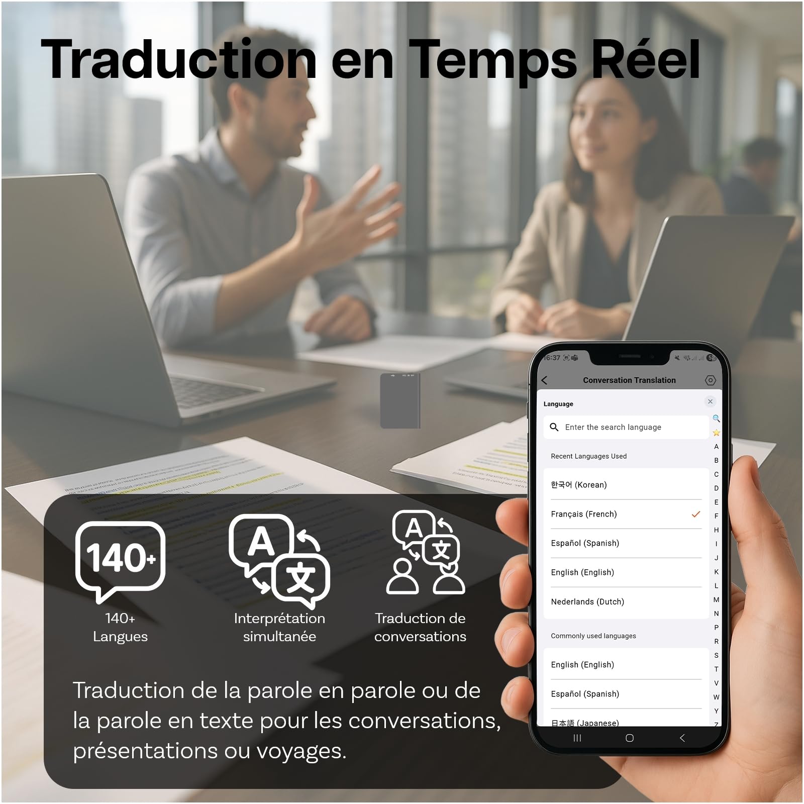 Enregistreur Vocal IA 32 Go par MMOBIEL – Dictaphone Numérique avec Contrôle par App, Transcription & Résumé IA, Traduction en Temps Réel, Bluetooth, Fonction Mindmap pour Réunions, Appels, Cours