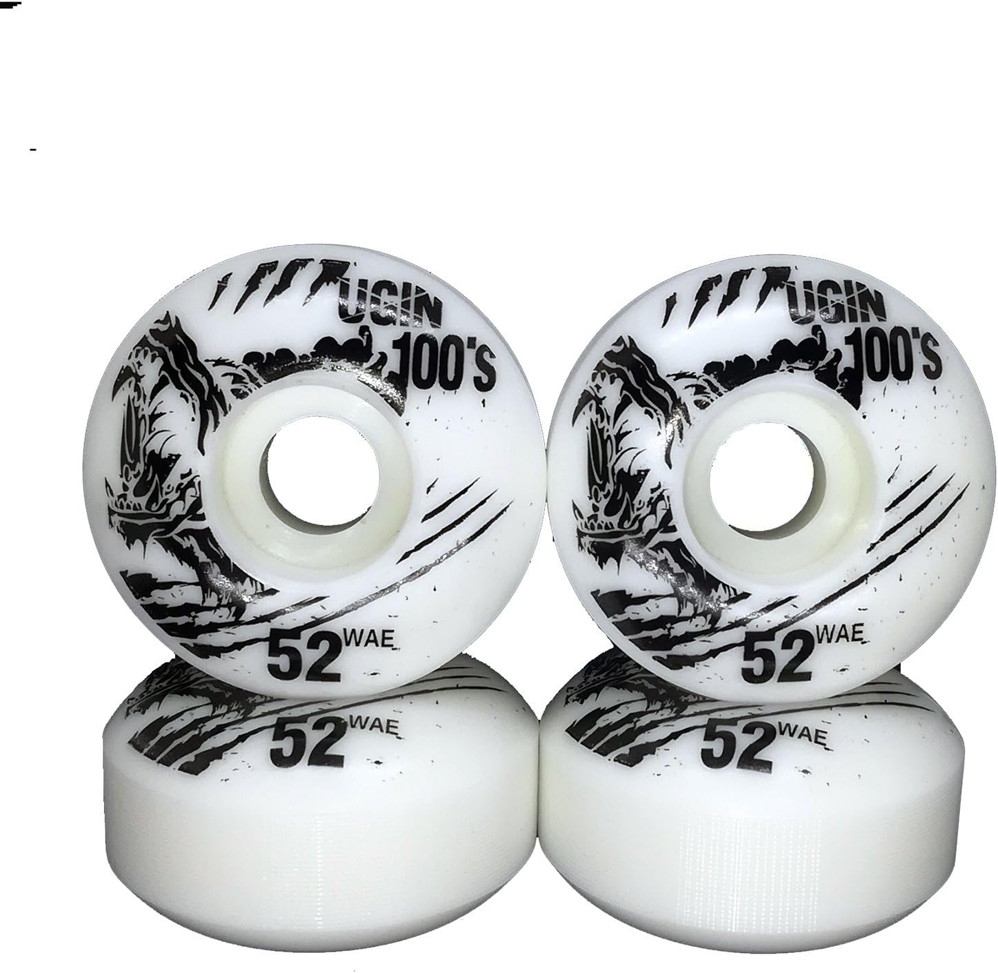YOGOGO PU Skateboard Wheels Double Locker Skateboard Wheel Hardness SHR - 100A Coefficient of Restitution 75% 52mm x 30mm 4 PCS
