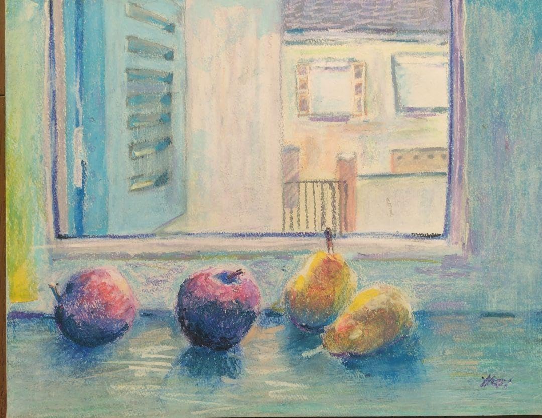 パステル画　絵画　F15 パステル画 絵画 F15 パステル画 絵画 F15 パステル画 絵画 F15