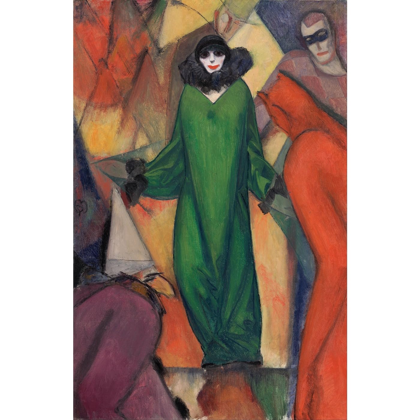 Décoration murale sur toile Albert Bloch Le Domino vert impression giclée 61 x 45,7 cm