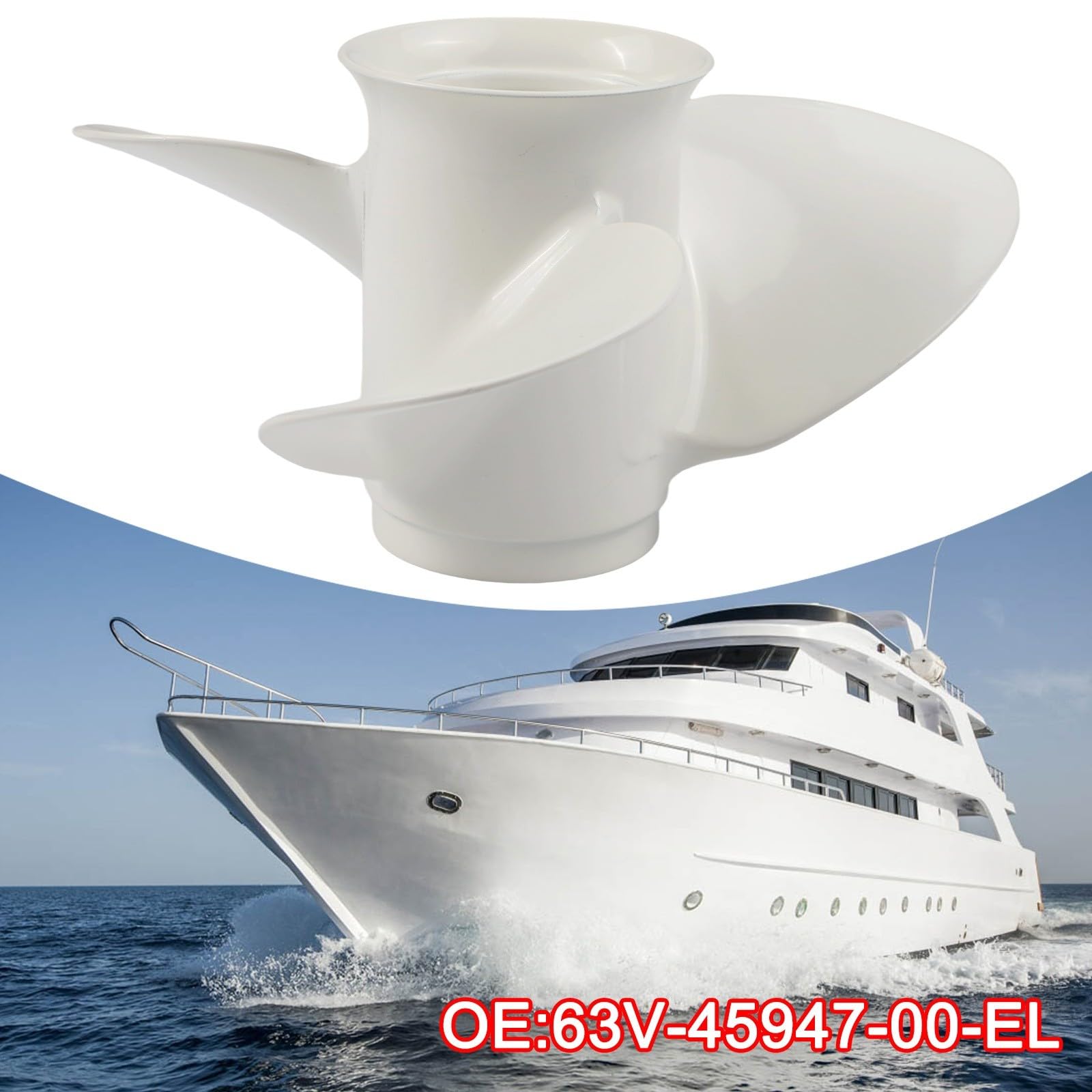 Per elica fuoribordo a 3 pale in lega di alluminio per barche motore di ricambio compatibile con motori da 99HP a 15HP sostituisce 63V-45947-00-EL per una navigazione fluida