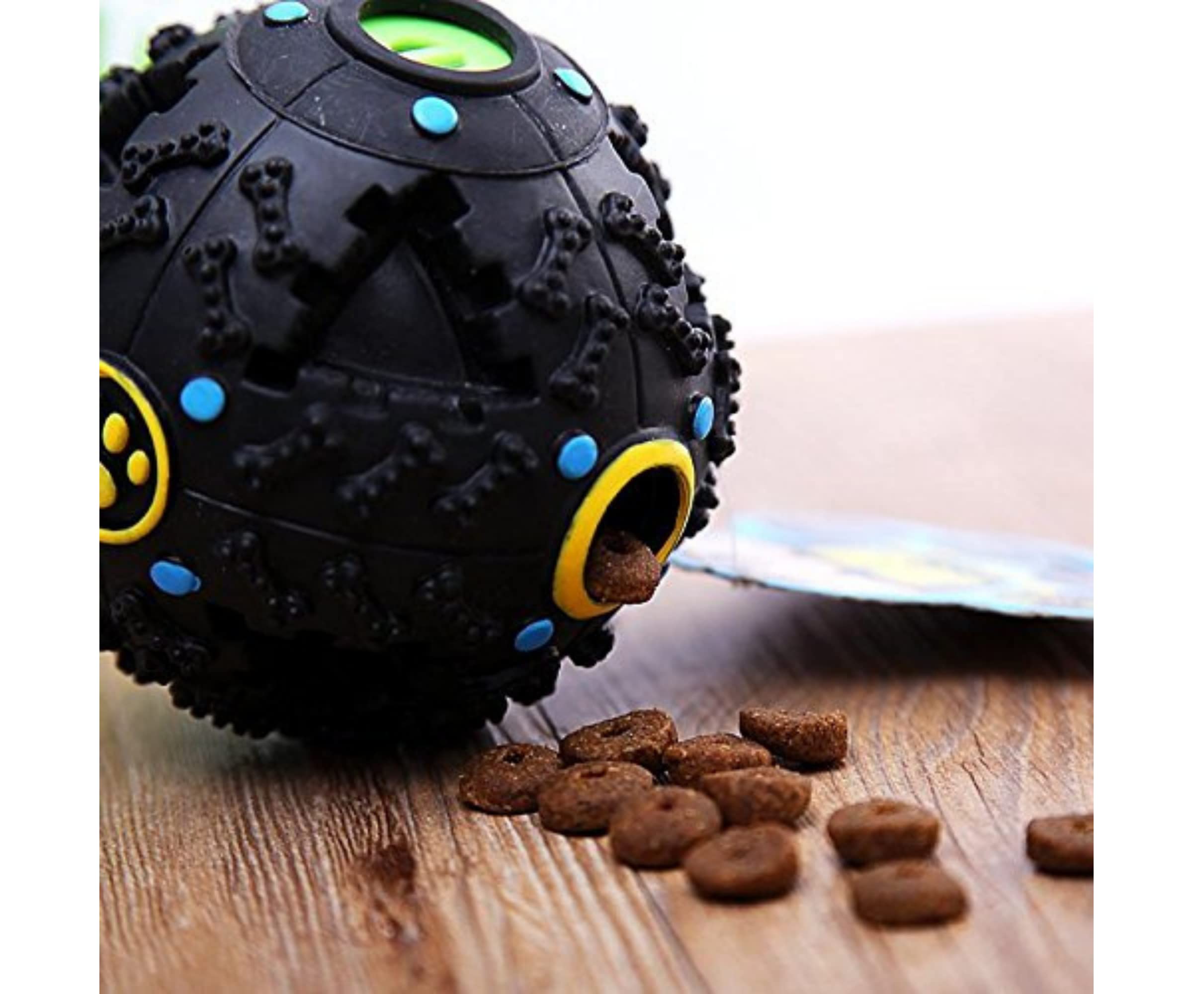 Foodie Puppies Durable Interactive Dog Treat Dispenser Squeaky Ball for Dogs and Puppies (Sound Ball - Black) | Increases Brain IQ and Mental Stimulation | Chewing and Training (B073MK9N1X) Amazon Price History, Amazon Price Tracker