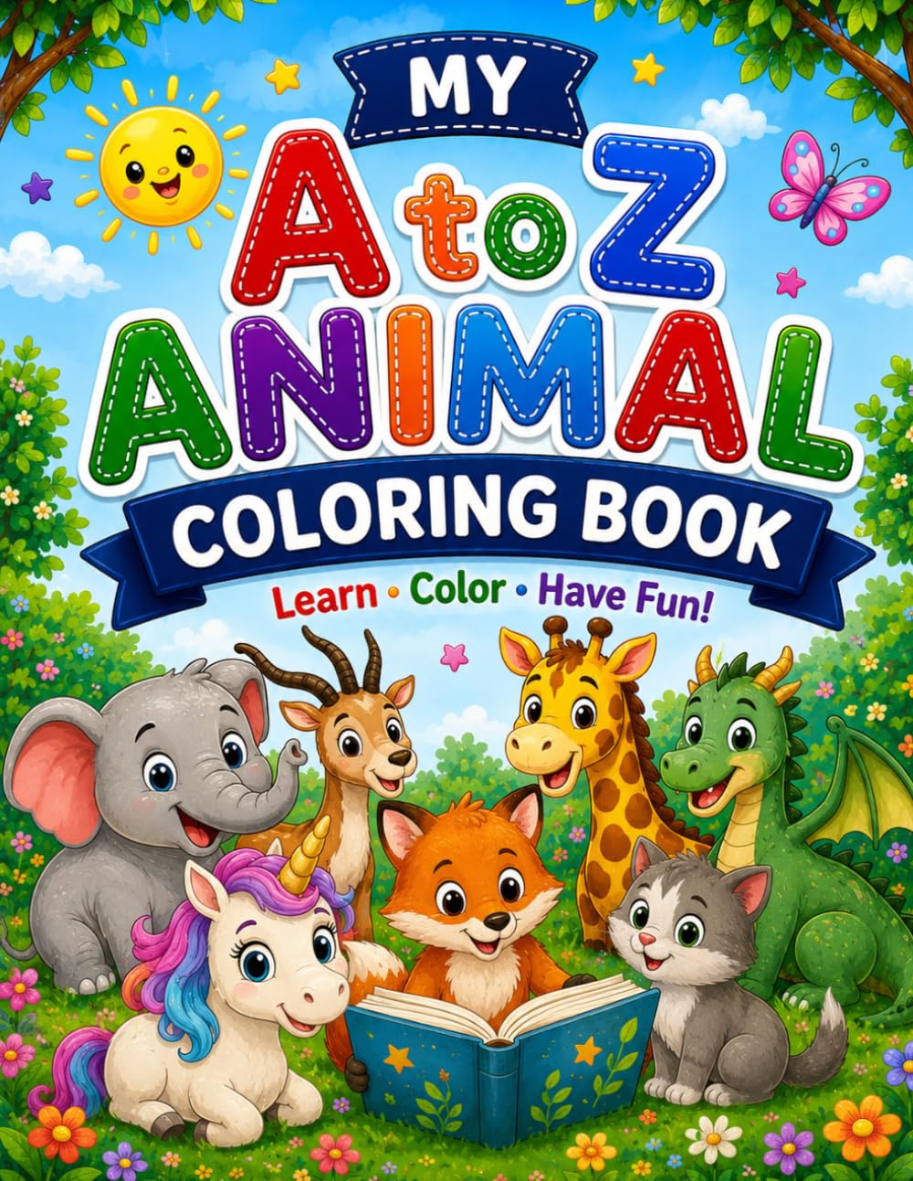 My A to Z: Animal Colouring Book