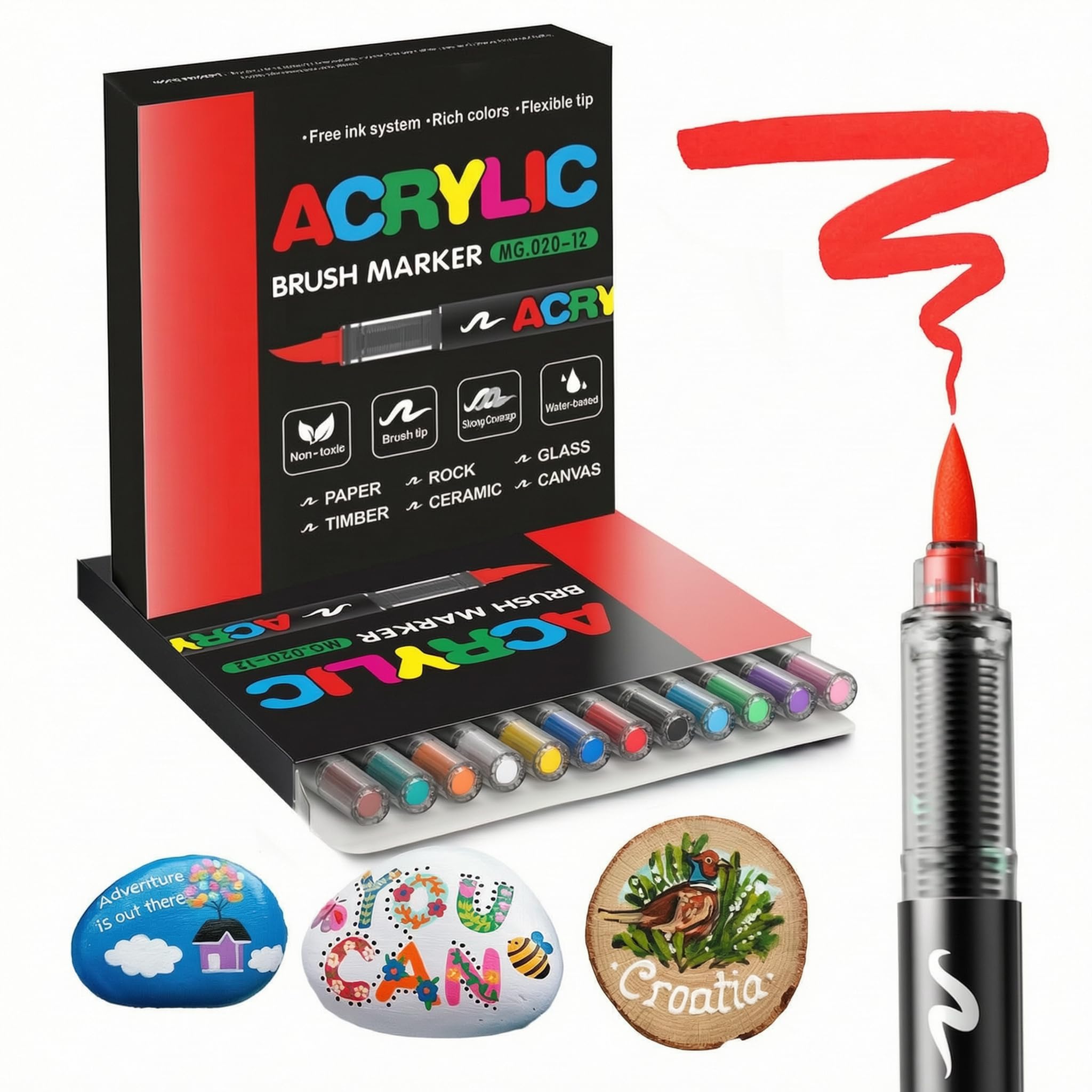 Marqueurs graffiti, stylos marqueurs,120 couleurs acryliques