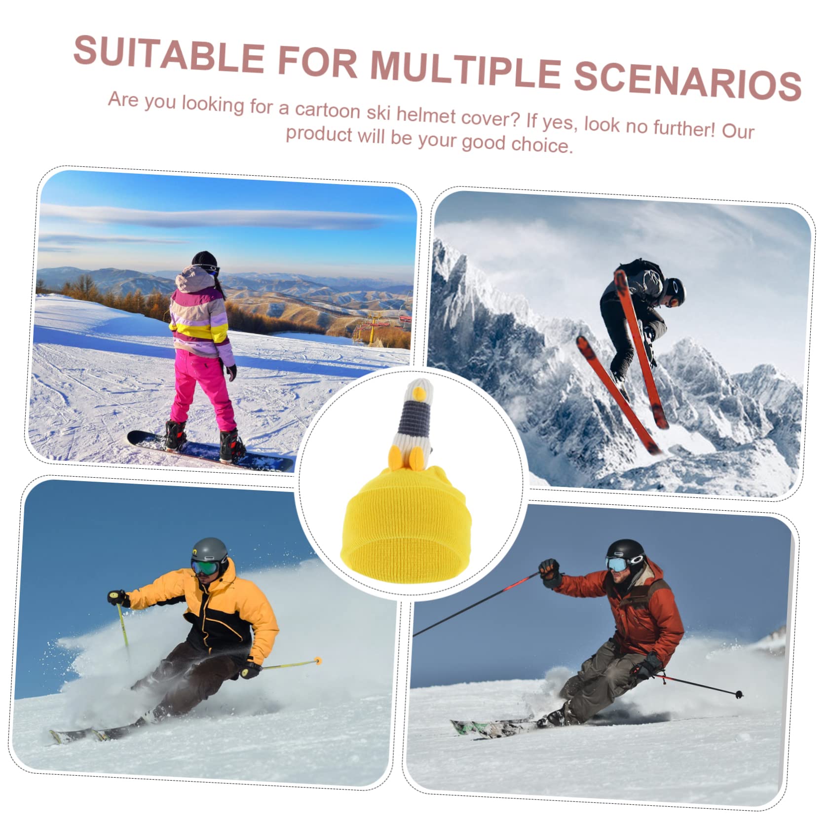 Housse de Casque de Ski Élastique pour Protection de Casque Accessoire Respirant pour Sports Hiver Compatible avec Plupart