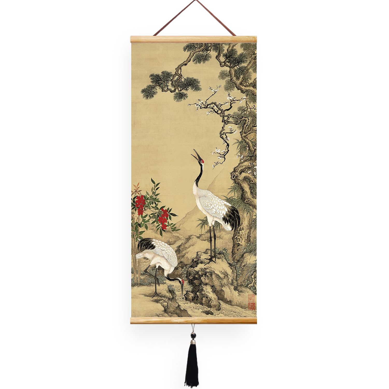 EAPEY Prints Chinese Scroll Hanging Japanese Wall Art Decor Home