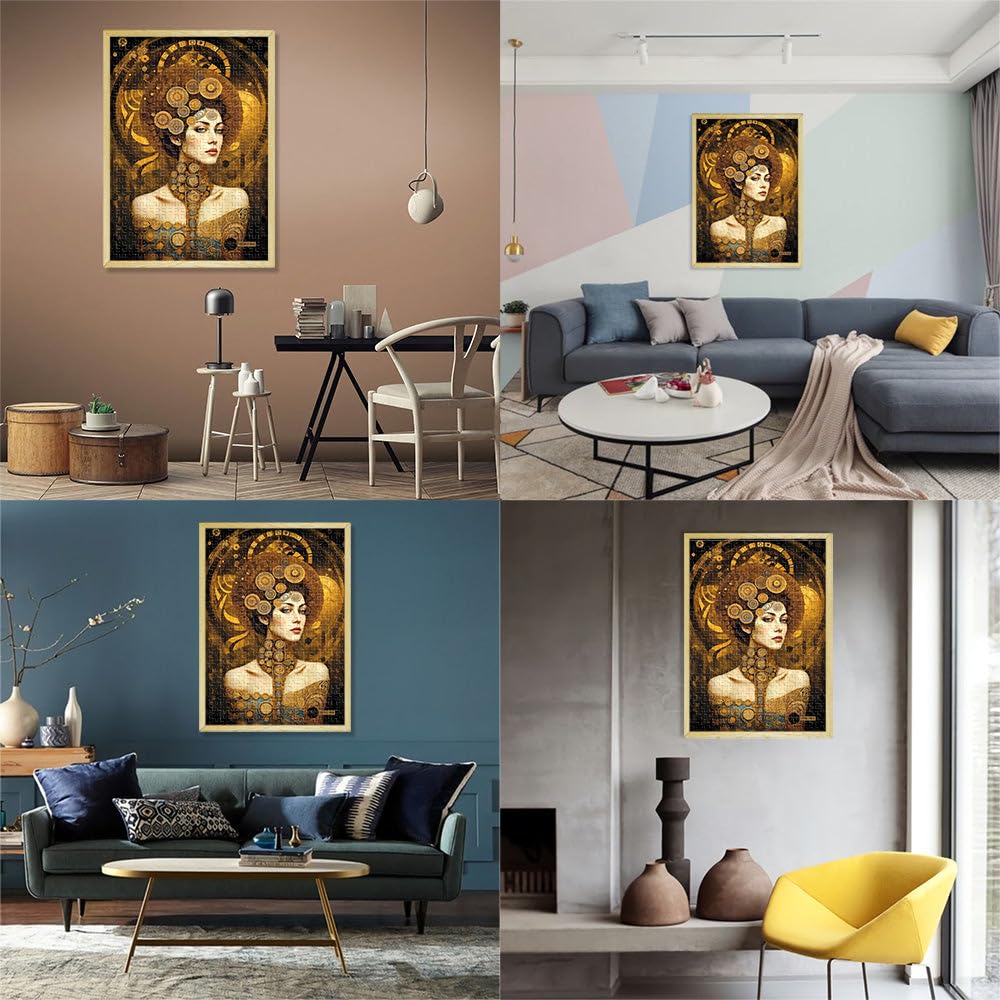 Puzzle de 2000 Piezas para Adultos La Divina Princesa Klimt Matar el Tiempo en Vacaciones en casa Lista de Deseos con Papá Noel 70x100cm