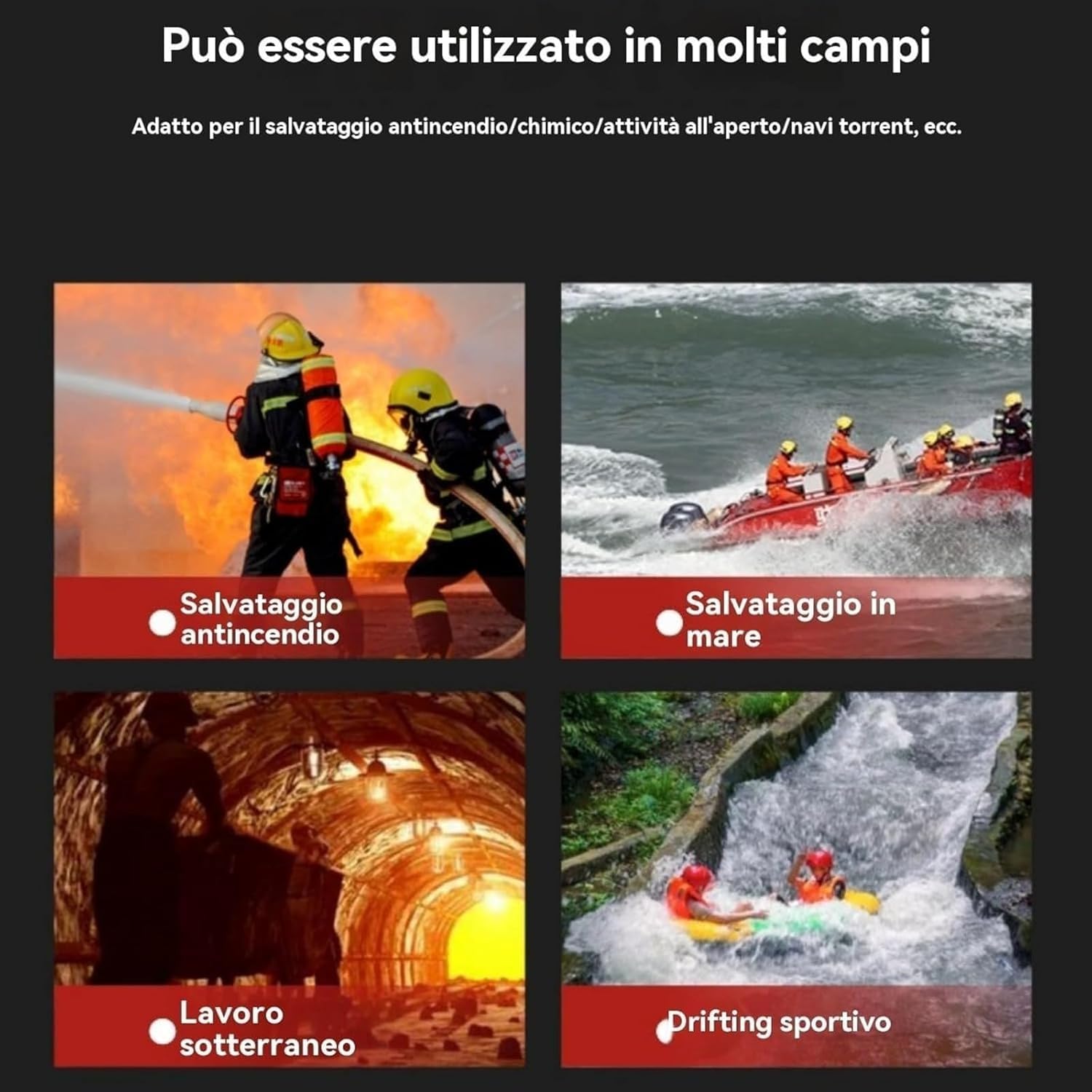 8 giubbotti di salvataggio, luci a LED, giubbotti di salvataggio lampeggianti per la sopravvivenza in acqua di emergenza