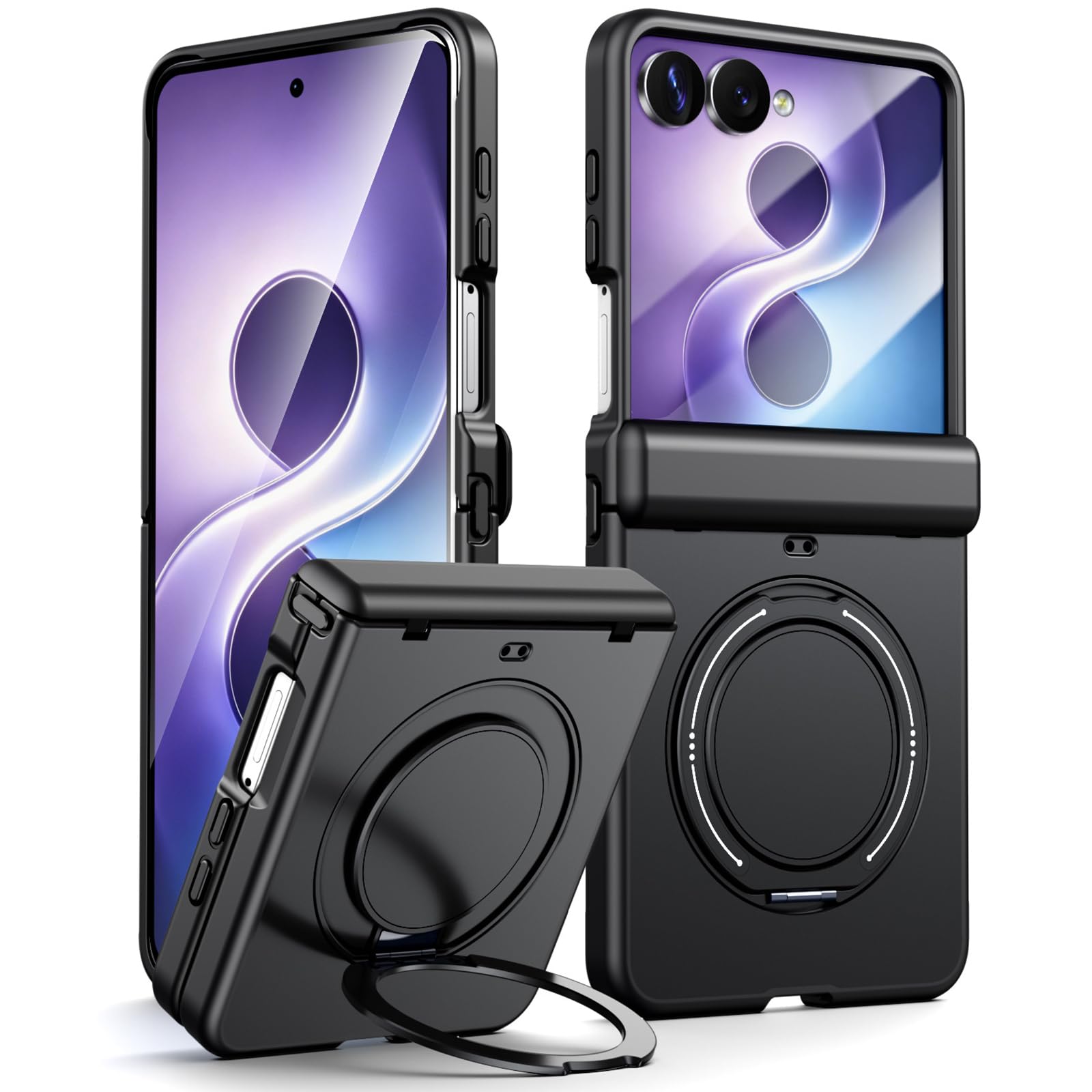 Custodia Magnetica Per Samsung Galaxy Z Flip 8, Rotabile Anello Supporto