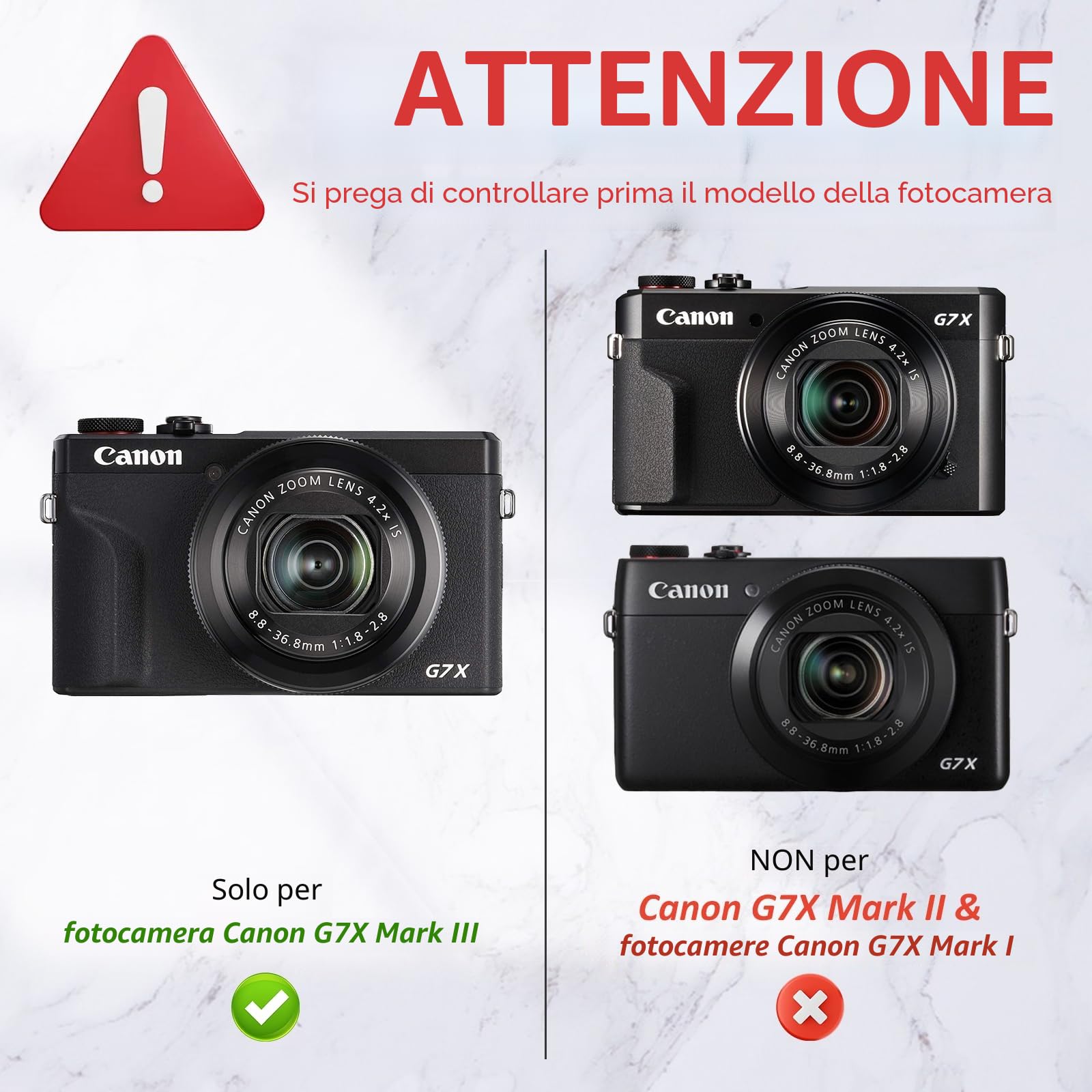 Rieibi Custodia in silicone per Canon Powershot G7X Mark III, accessori per Canon G7X Mark III Custodia Protettiva con 2 protezioni schermo, copertura obiettivo rimovibile per Canon G7X Mark 3