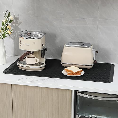 Miniatura 758 de Tapete de silicona para secado de platos para múltiples usos, fácil de limpiar, ecológico, resistente al calor, tapete de silicona para encimera