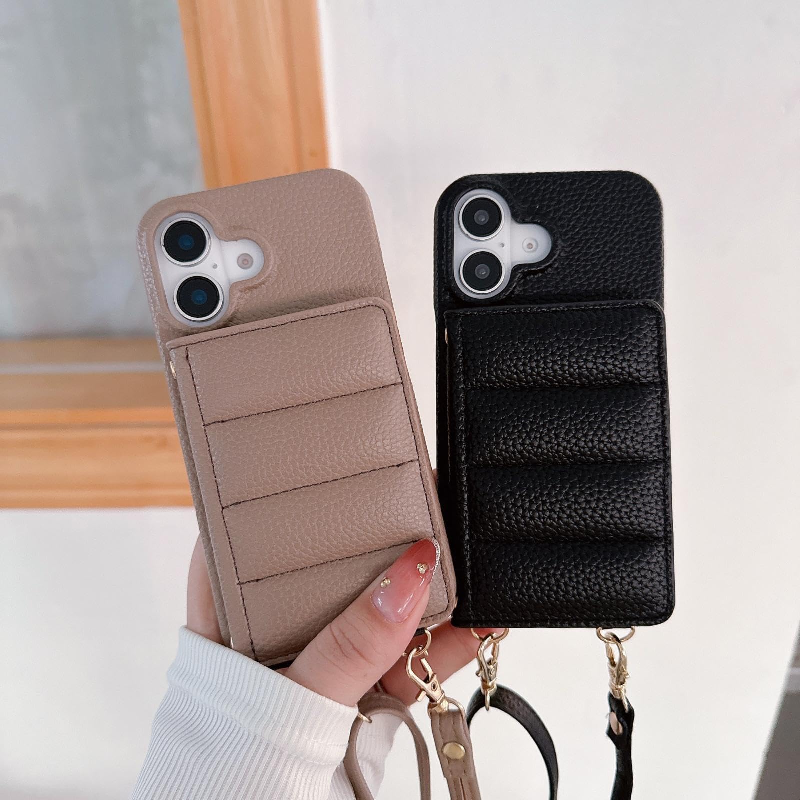 Do iPhone'a 13 Pro Luksusowy Portfel Etui Smyczkowe Lichee Wzór Skórzana Obudowa Odporna Na Wstrząsy (Do iPhone'a 13 Pro/Fioletowy)