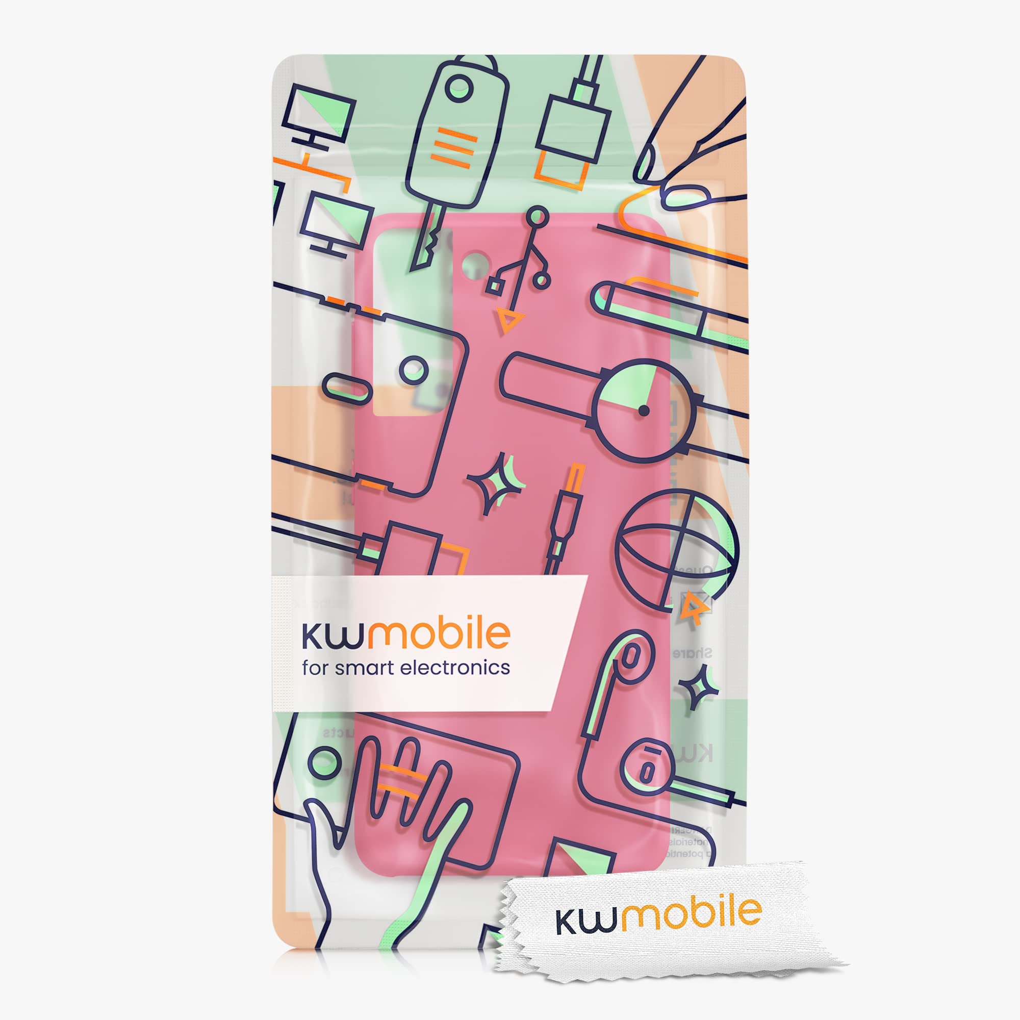kwmobile Case for Samsung Galaxy S21 Case - Soft Cover - Shockproof Silicone - Wireless Charging Awesome Pink — view 7