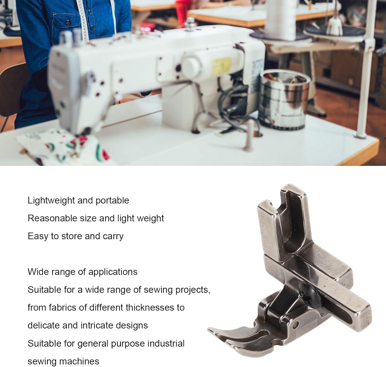 Gemsy Steel T3 Pressure Foot for Universal Industrial Sewing Machines, Jack and More Pressure Foot (T3) for Single Needle HIGH Speed LOCKSTITCH Universal Sewing Machine - Pack of 2 — Amazon image 4