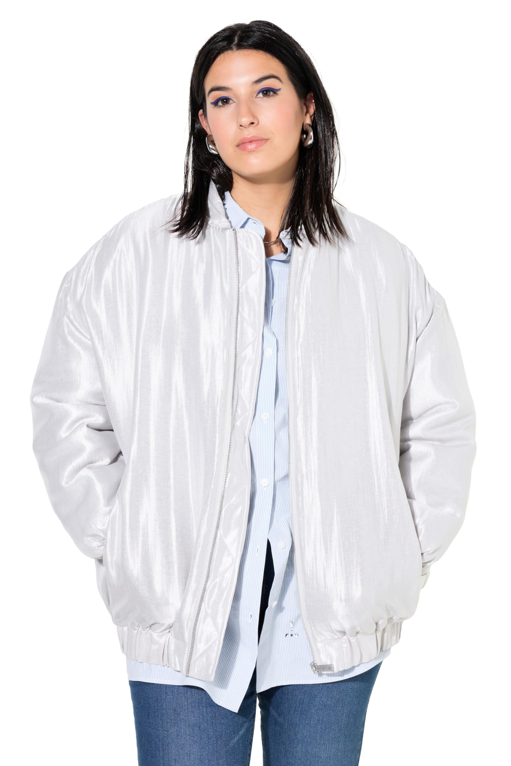 Studio Untold Damen große Größen Übergrößen Plus Size Blouson, Oversized, glänzende Qualität 834788