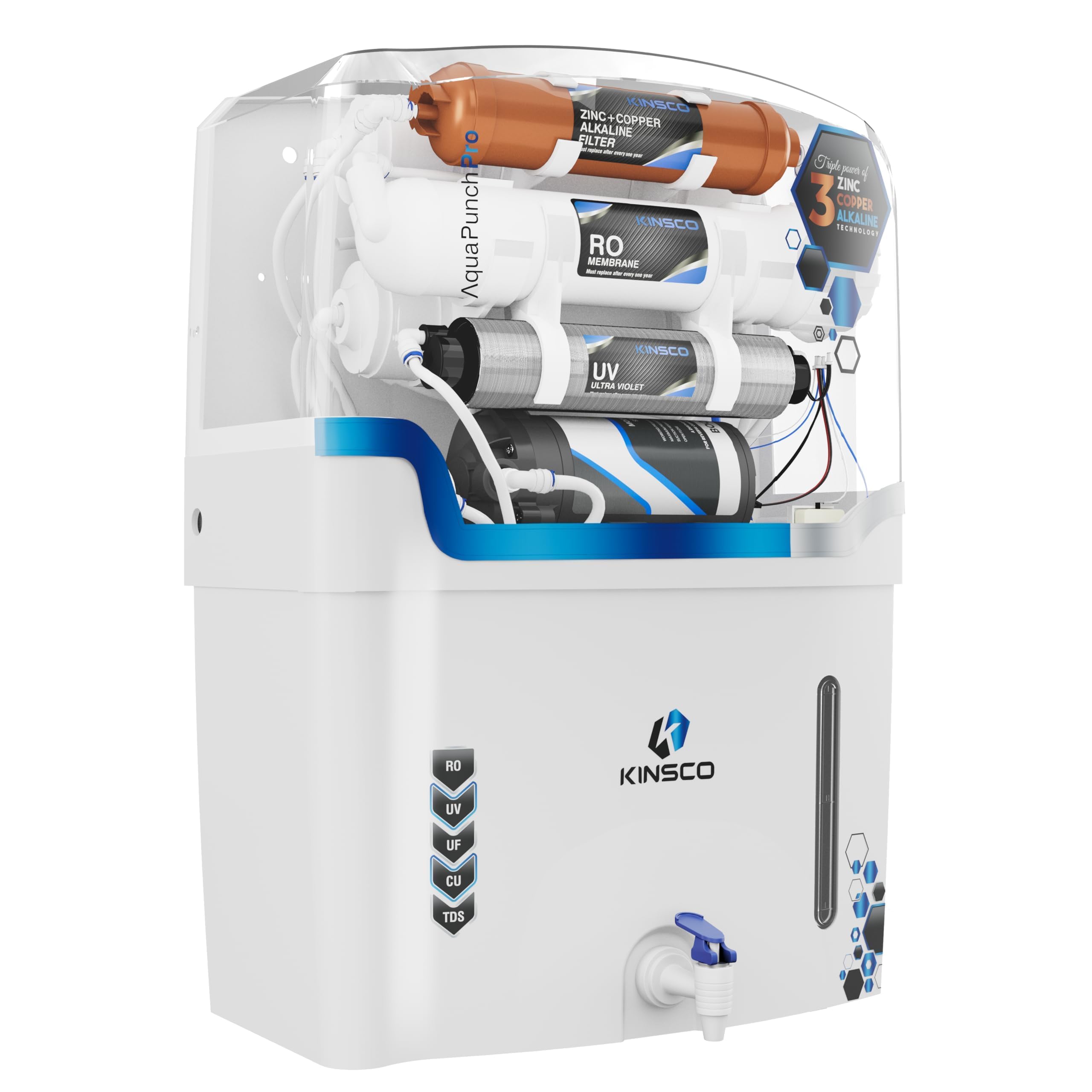 Kinsco Aqua Punch RO Water Purifier - White -2 Kinsco Aqua Punch RO Water Purifier - White -2