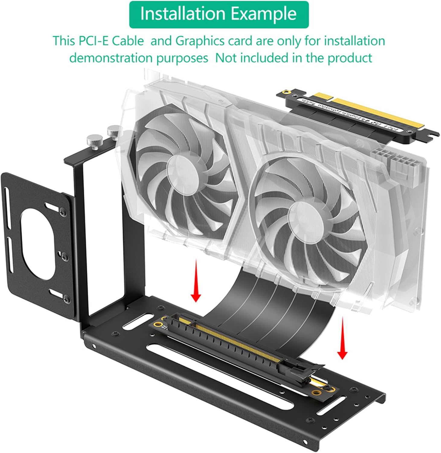 GPU BracketVertical Graphics Card Holder Enhanced Rigidity Tool-Free Setup Showcase PC Component Design Metal GPU Bracket