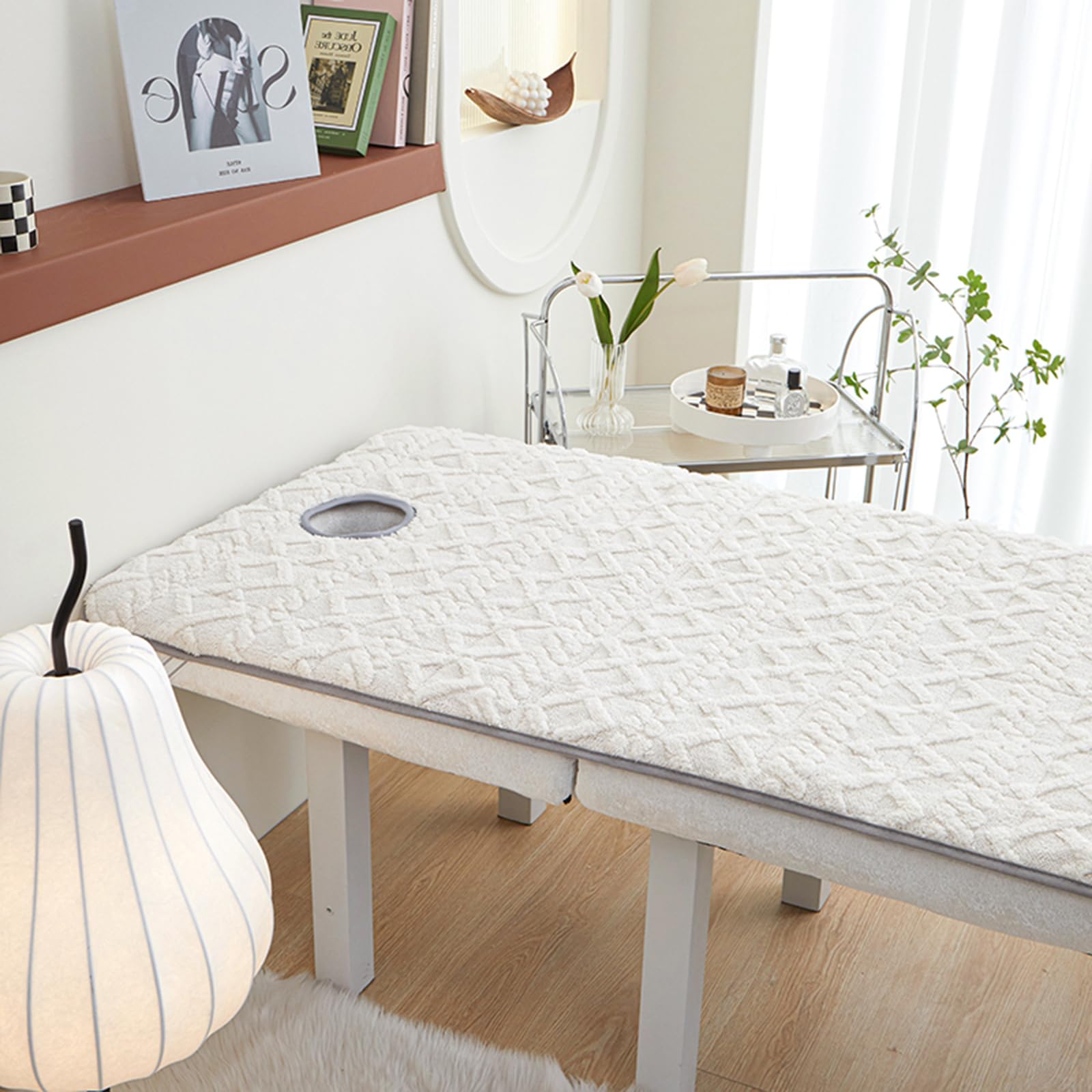 Surmatelas en peluche pour table d'âge spa, respirant, antidérapant, confortable, coussin de lit, protège-matelas épais, 90 x 200 cm, pour traitements de beauté