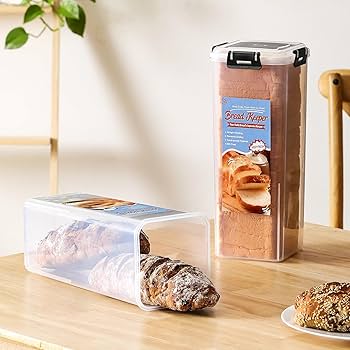 Amazon.com: AOZITA 2 Pack Bread Box with Airtight Lid, Fresh