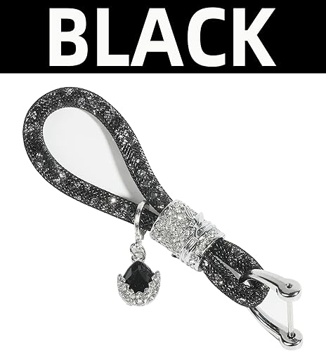 Miniatura 9 de Llavero de automóvil, llavero de automóvil, accesorios de automóvil brillantes para mujeres, llavero de cristal con purpurina, llavero de automóvil