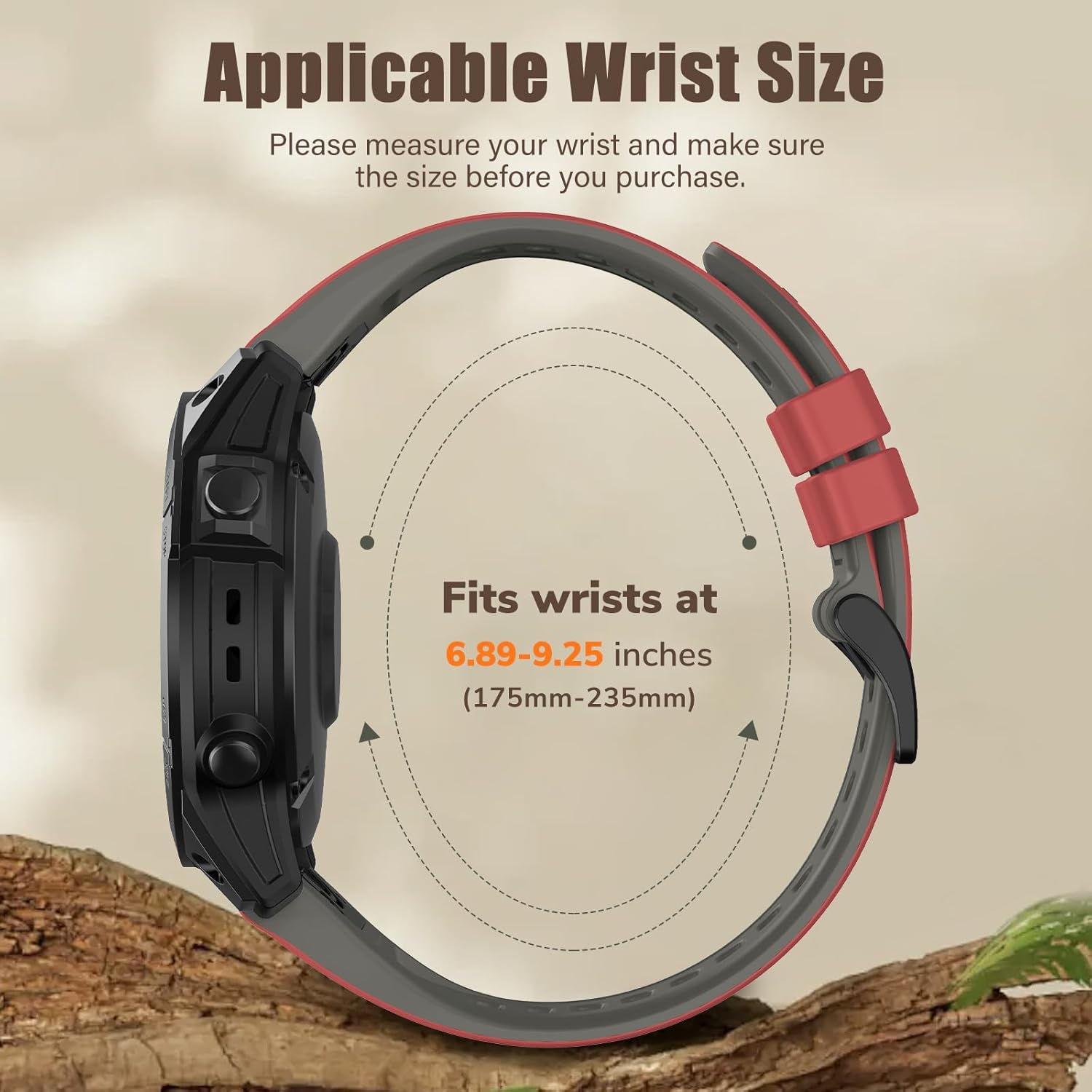 NotoCity Compatible Fenix 6X Watch Band,26mm Quickfit Silicone Bands for Fenix 6X Pro/Fenix 5X/Fenix 7X/Fenix 5X Plus/Fenix 8 51mm/Fenix 3/Fenix 3 HR/Tactix/Descent MK1/D2 Delta PX/D2 - Image 6