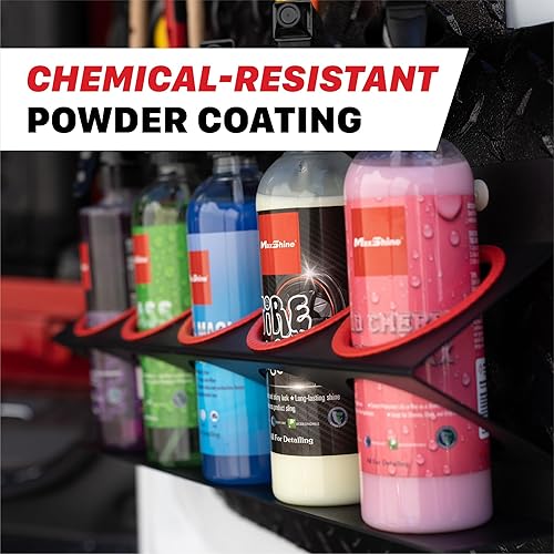 Miniatura 7 de Maxshine Soporte universal para botellas de spray para detalles (paquete de 2) – Organizador móvil para detalles y garaje de automóvil, capacidad