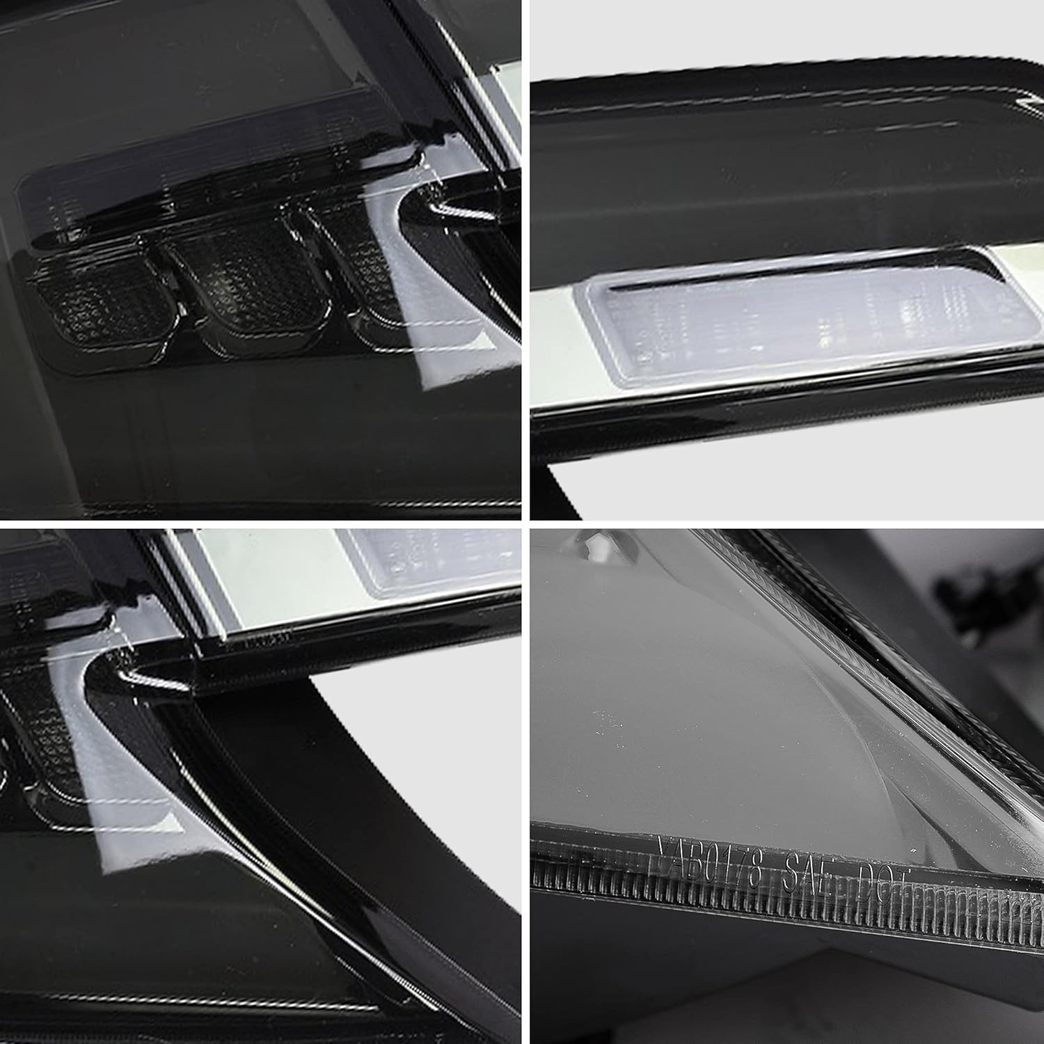 VLAND LED Smoked Taillights Compatible For [ Toyota Camry 2012 2013 2014] With LED Running & Brake Lights, Turn Signal & Reverse Lights (No included the bulbs, Use your Factory halogen)