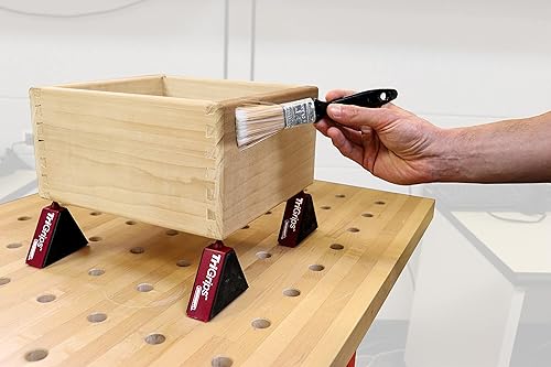 Miniatura 5 de Milescraft 1600 TriGrips - Pinzas triangulares de trabajo para galletas, para carpintería, pintura, elevación y nivelación, paquete de 4