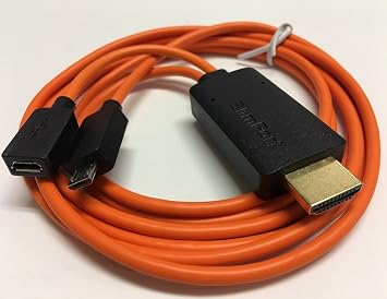 PCATEC Google Nexus4 Nexus7 Tab for slimport to HDMI Conversion Cable 6 Feet Micro USB Female Power with 1080 P Support slimport to HDMI Conversion Cable