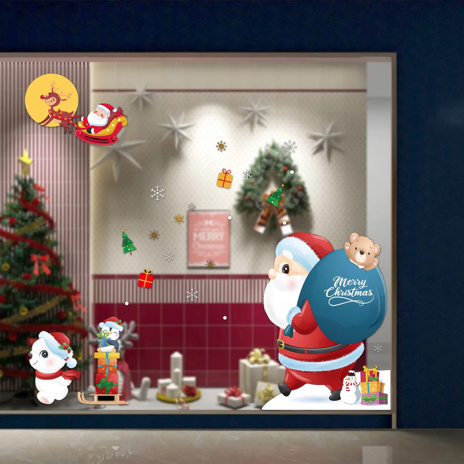 Amazon | 【Charming Club】ウォールステッカー クリスマス 飾り 静電