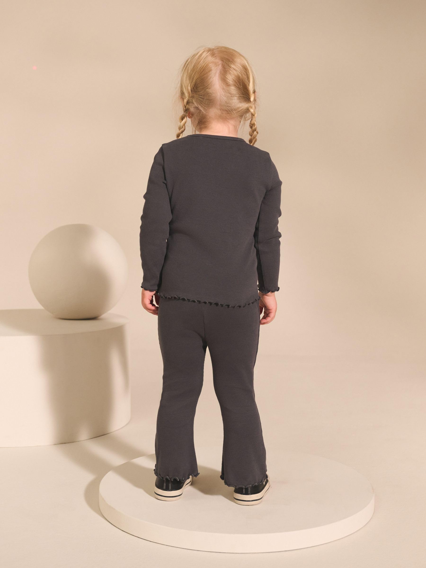 NEXT Mädchen Gerippte Leggings mit Schlag, 5er-Pack
