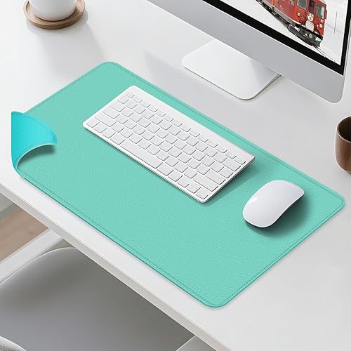 Dual Sided Leather Desk Mat - Waterproof Desk Pad - Ideal for Large Mouse Pad an