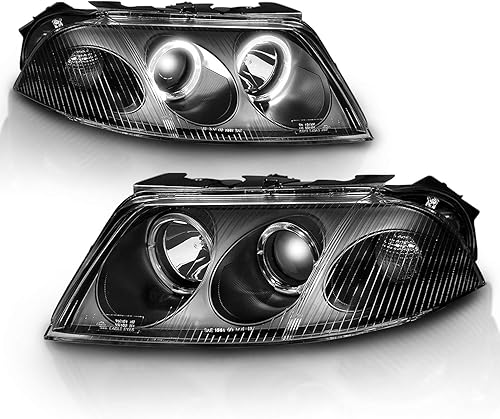 Miniatura 2 de AmeriLite Faros delanteros G2 Halo Black para Volkswagen Passat, lado del pasajero y del conductor
