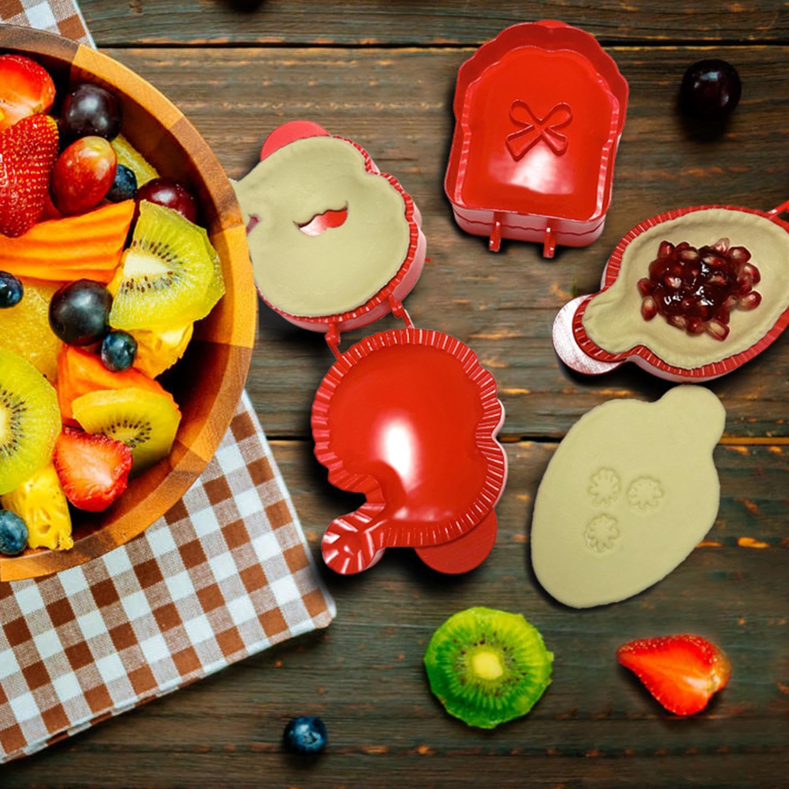 Christmas Hand Pie Maker - Pocket Pie Mold Maker - Set of 3 Dough Presser Pocket Pie Moulds, Christmas Hand Pie Press Mold Maker for Baking