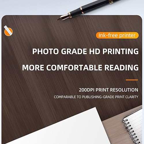 Miniatura 8 de Impresora térmica A4 Bluetooth  Mini impresora sin tinta de 200 ppp, impresora térmica inalámbrica recargable portátil de tatuaje para escuela,