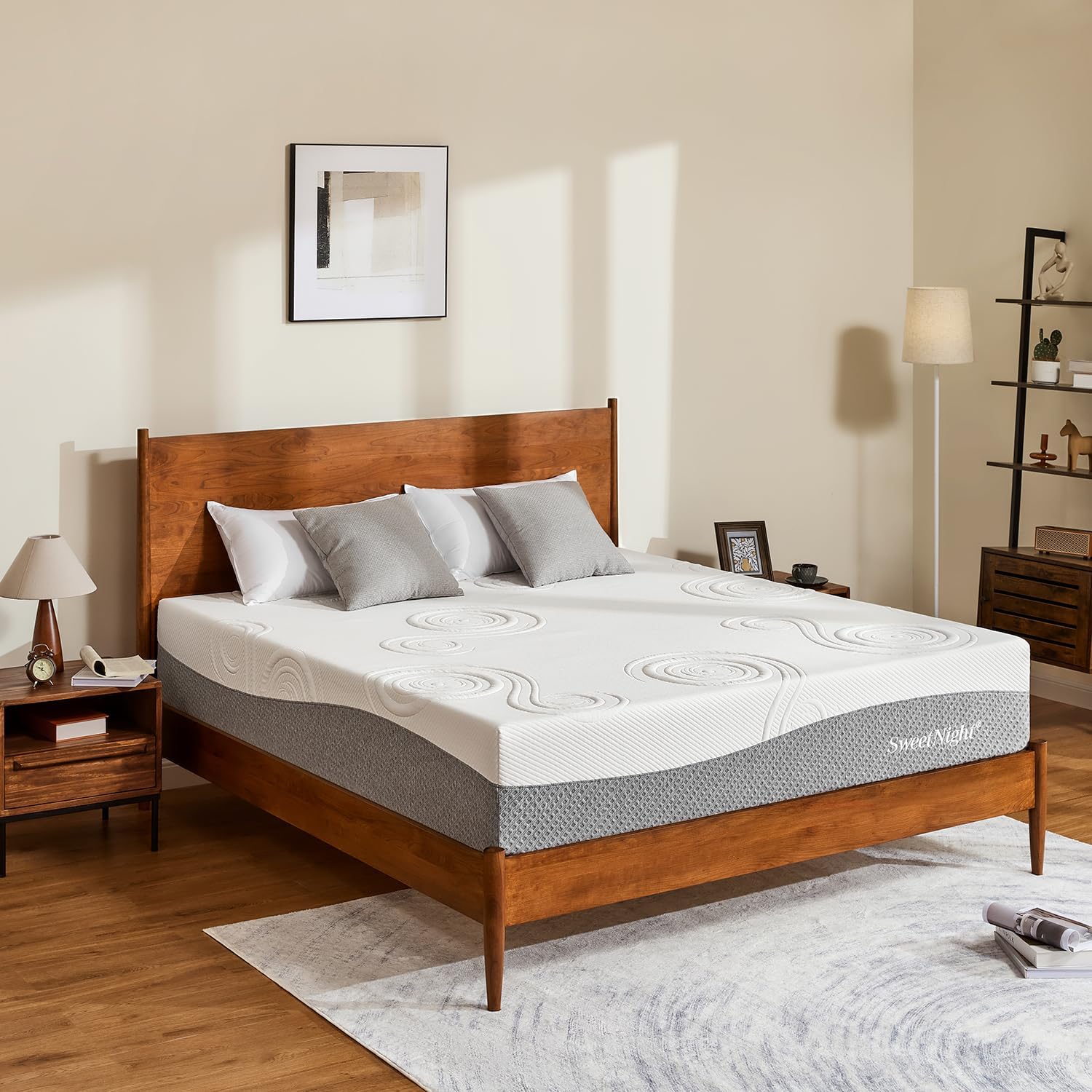 Sweetnight King Mattress, 10 Inch Plush Foam Mattress