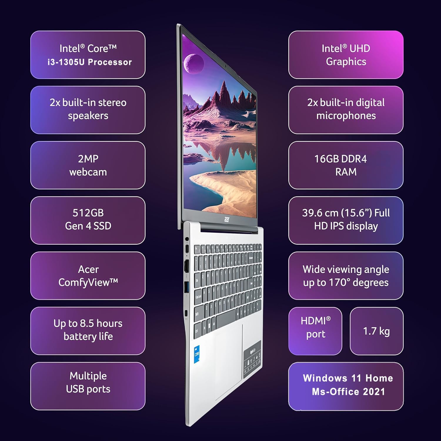 Amazon.com: acer Aspire 3 Slim Laptop with Office 365 for The Web