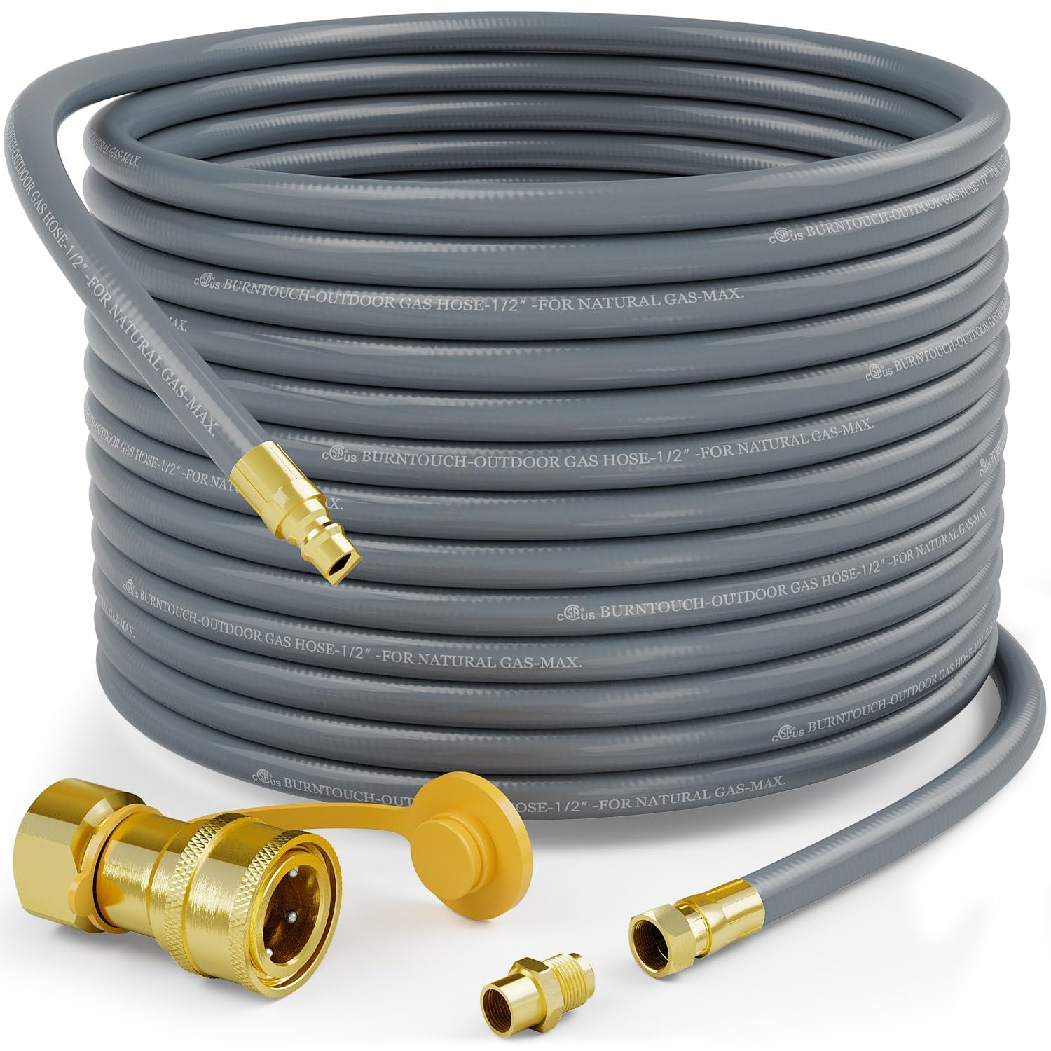 NUPICK Manguera de gas natural de 1,27 cm, kit de conversión de gas natural para parrilla con conexión rápida para barbacoa, parrilla, horno de pizza, calentador de patio y más electrodomésticos NG