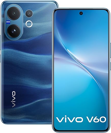 Vivo V60 5G (Moonlit Blue, 12GB RAM, 256GB Storage) with No Cost EMI/Additional Exchange Offers