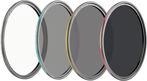 Miniatura 2 de Kase Wolverine Revolution Kit de filtro Pro ND de 2.638 in, magnético, a prueba de golpes, vidrio óptico templado con anillos codificados por color,