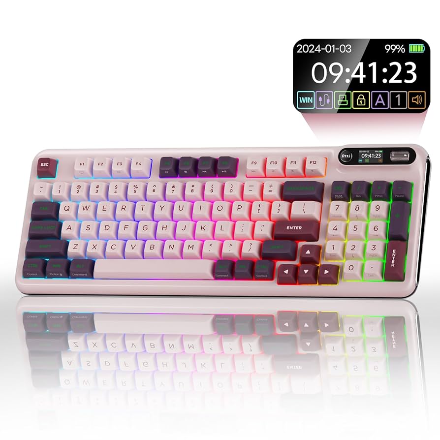 ⭐︎Kouzinho⭐︎ Amazon.com: KZZI Z98 Creamy Keyboard, 94 Keys Wireless