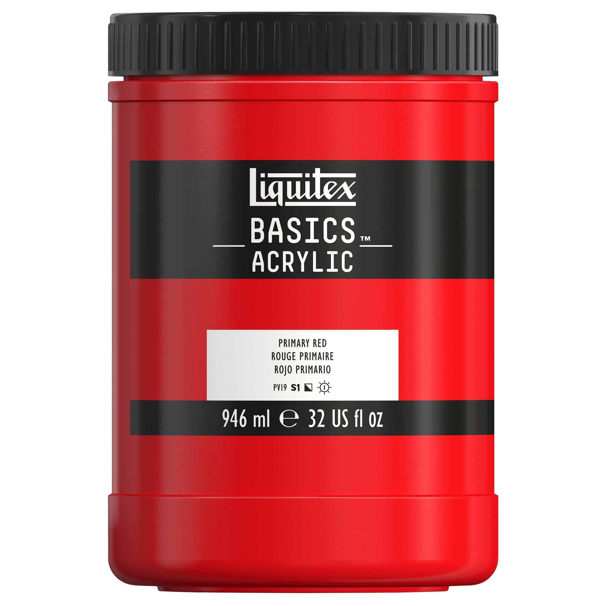 LIQUITEX Basics Acrylic Paint, Primary Red, 946 ml Pot