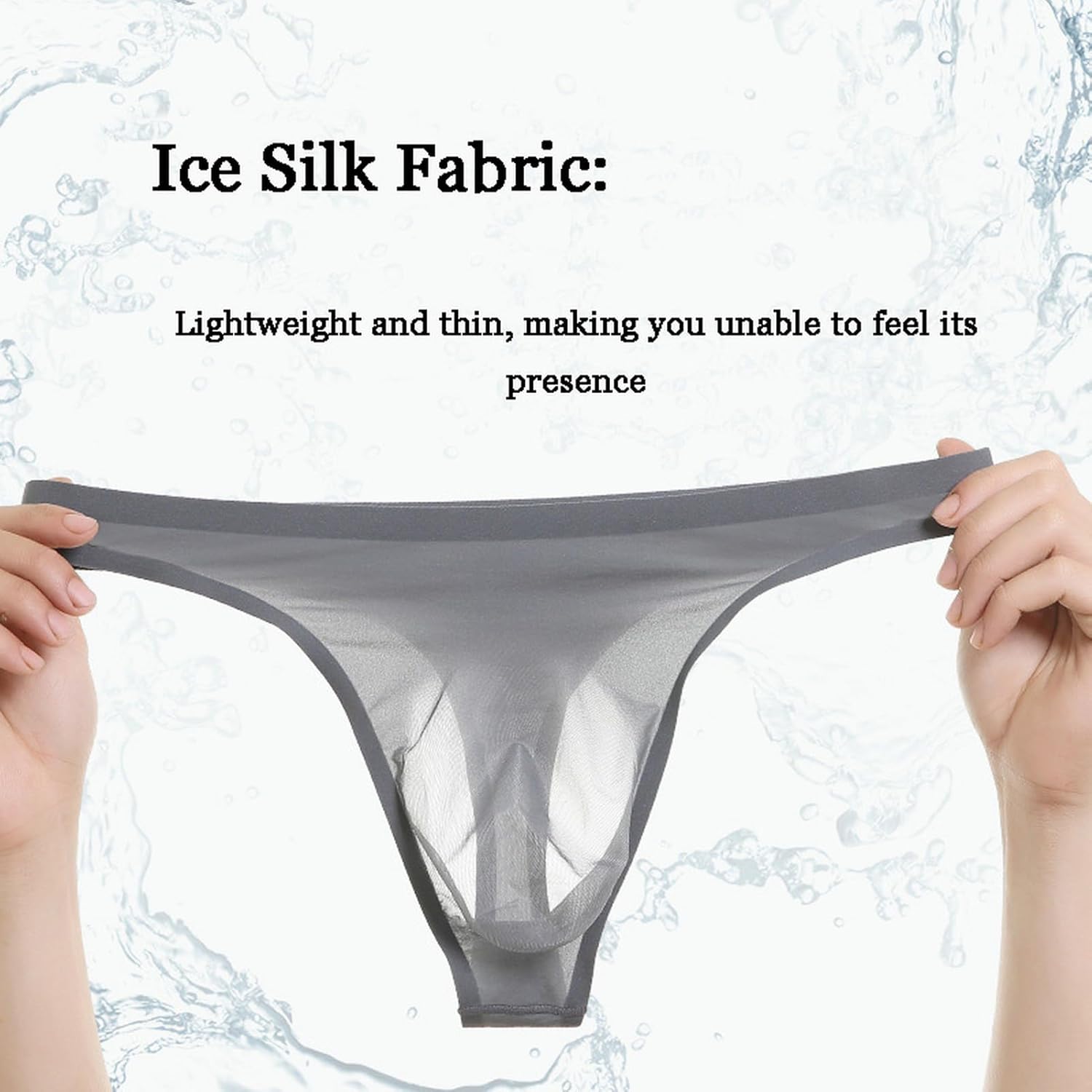 Men's Sexy Seamless Ultra-Thin Thong Transparent Briefs Panties Pouch Bikini Underwear - Image 2