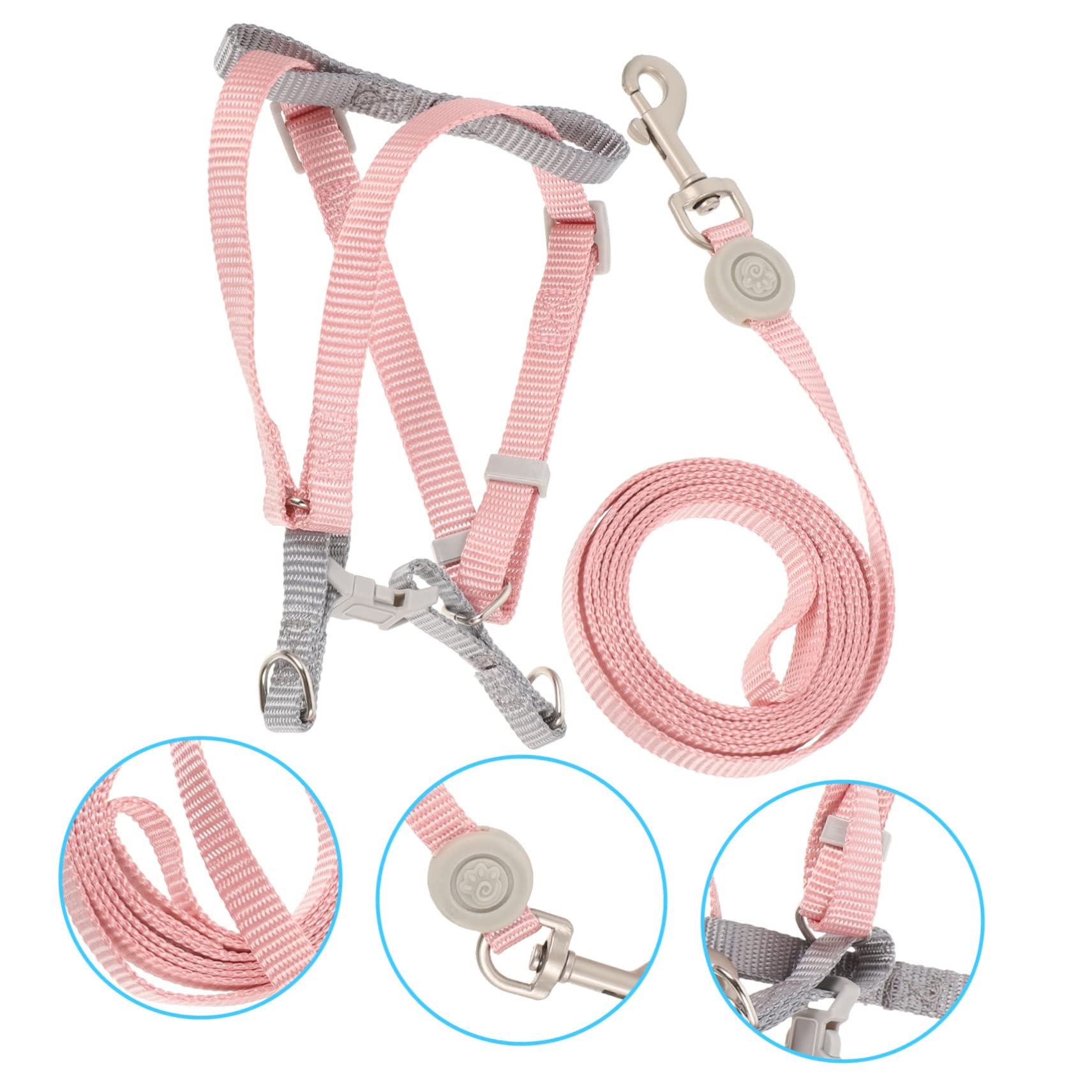 minkissy 5 Juegos de arnés Ajustable para Gatos, Correa para Mascotas pequeñas, arnés para Gatitos pequeños, Chaleco para Gatos, para Perros pequeños, para Gatitos y Correa de Escape,